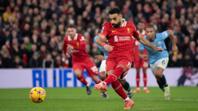 Mohamed Salah's historic goal Liverpool vs Manchester City